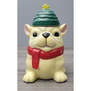 Martha Stewart Yellow French Bulldog Holiday Candle